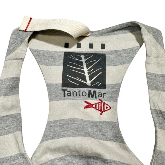 Tanto Mar | Women | Mix Media Linen Jersey Lagenlook Racer Back Midi Dress | OS - Picture 7 of 16